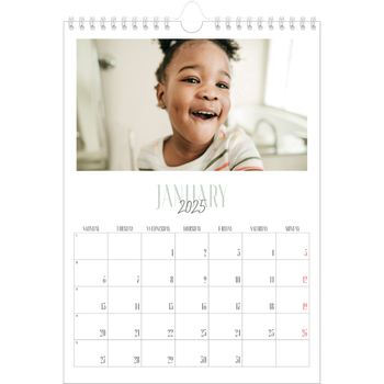 A4 Photo Calendar — Mixed typography