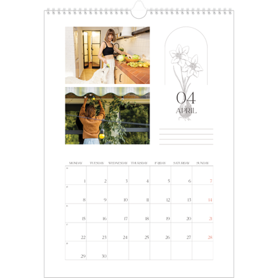 A3 photo calendars — Simple botanical [April]