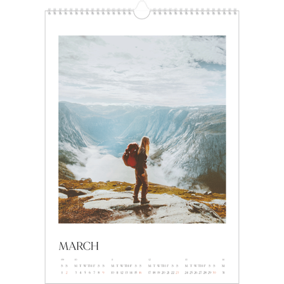 A3 photo calendars — Surfing sunsets [March]