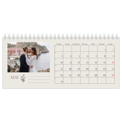 Desk calendars — Initials in bloom [May]