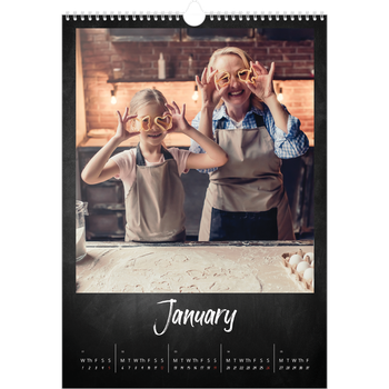 A3 Photo Calendar — Chalkboard style