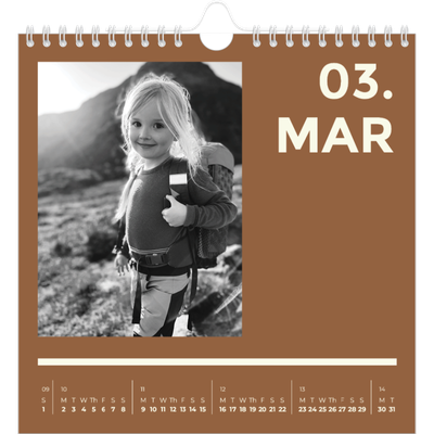 Square calendars  — Contemporary bold [March]