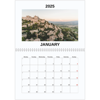 A4 Double Photo Calendar — Simple photo