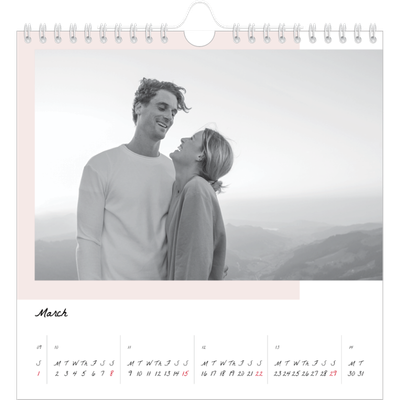 Square calendars  — Colour screens [March]