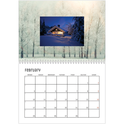 A4 Double Photo Calendar — Back to nature [February]