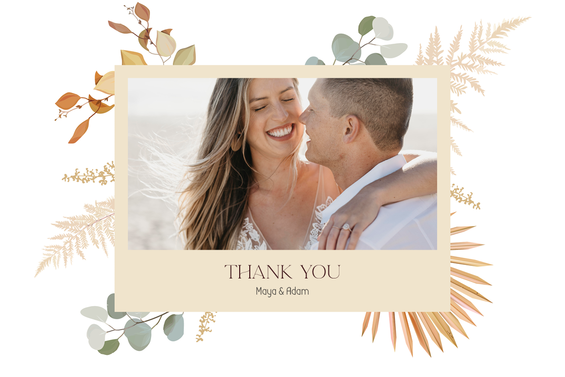 Thank you cards — Boho wedding