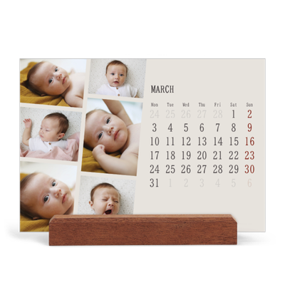 Easel Desk Calendar Landscape  — Memories in motion [March]