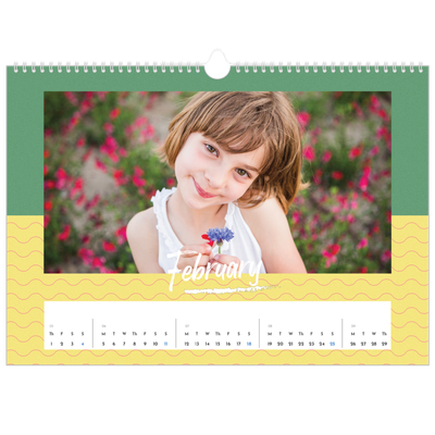 A3 Photo Calendar — Colour and pattern [February]