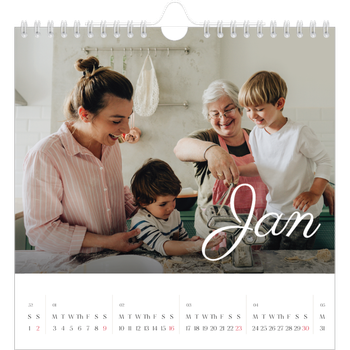 Square Photo Calendar — Handwritten month