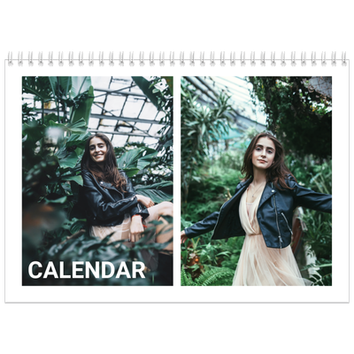 A4 Double Photo Calendar — Big month [cover]