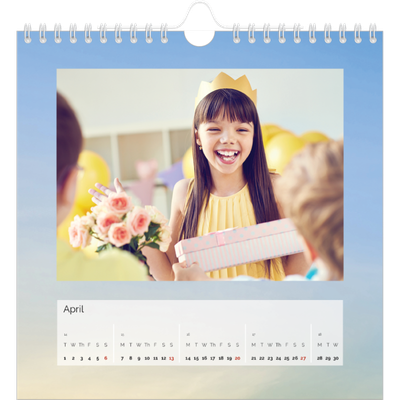 Square calendars  — Cloudscape [April]