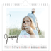 Square calendars  — Clear frame [January]