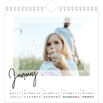 Square Photo Calendar — Clear frame