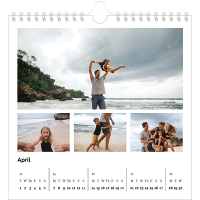 Square calendars  — Picture grid [April]