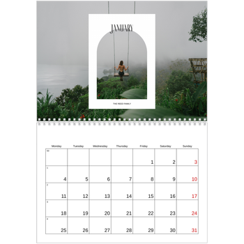 A4 Double Photo Calendar — The open arch