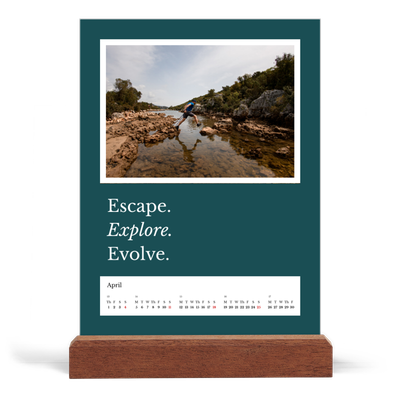 Easel Desk Calendar Portrait  — Editorial Earth [April]