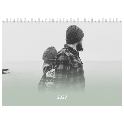 A4 Double Photo Calendar — Misty green [cover]