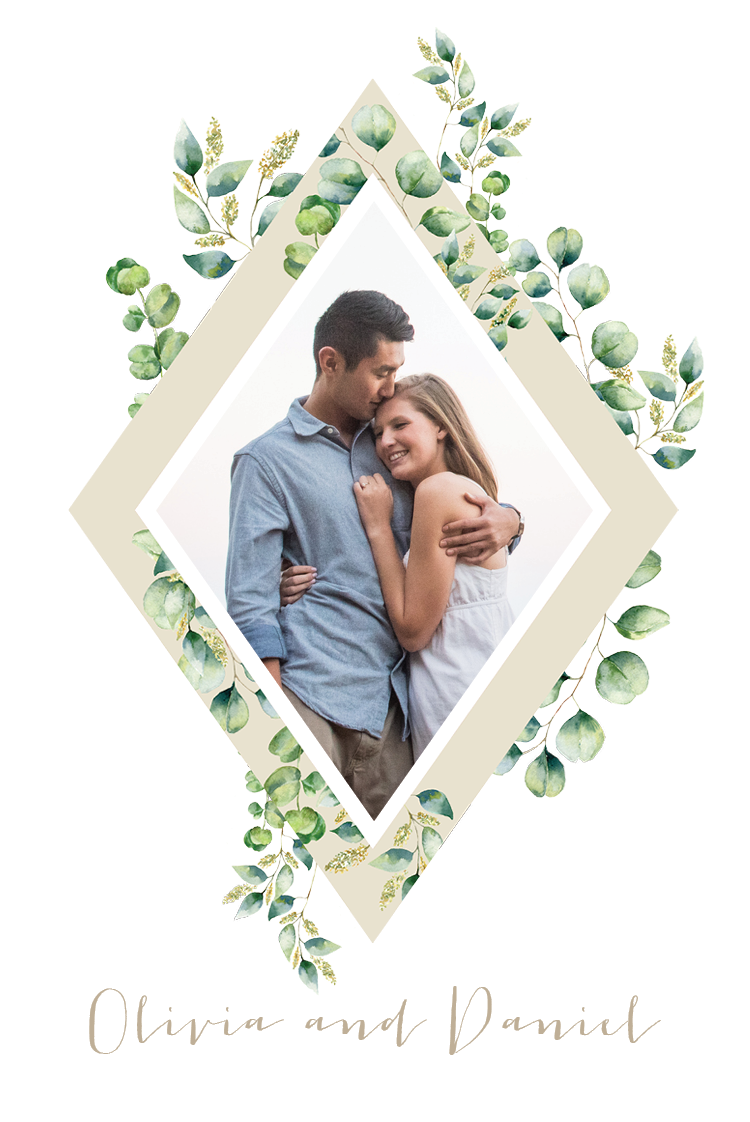 Invitations — Green leaves