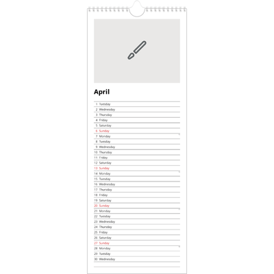 Slim Calendar  — Design your own product [April]