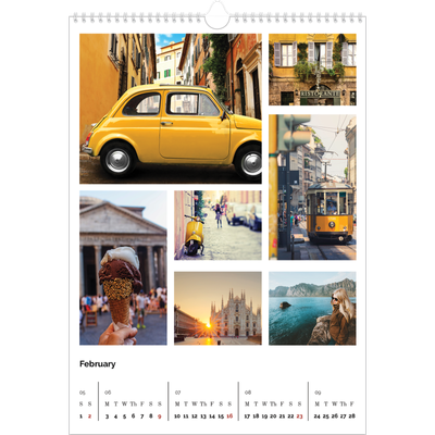 A3 photo calendars — Picture grid [February]
