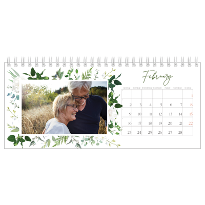 Desk calendars — Traditional flowers [February]