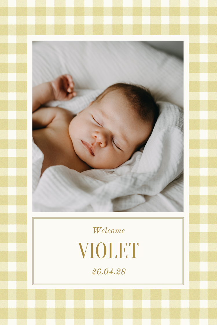 Invitations — Honeycomb gingham