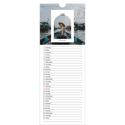 Slim Calendar  — The open arch [April]