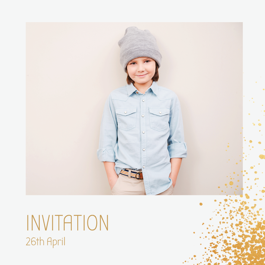 Invitations — Gold splash