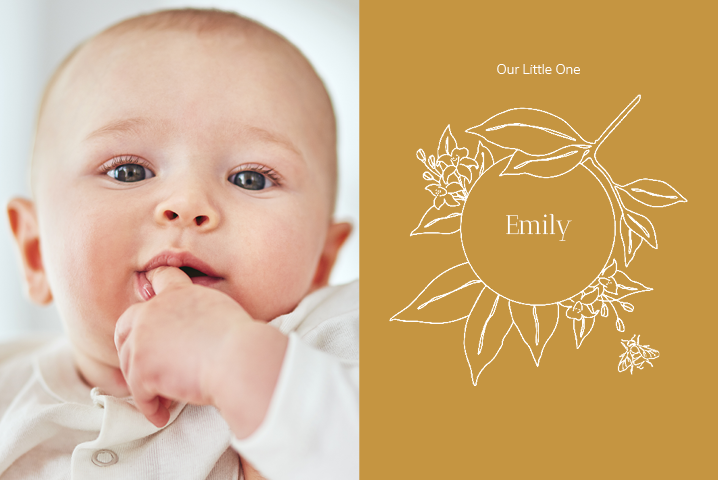 Invitations — Delicate flower baby