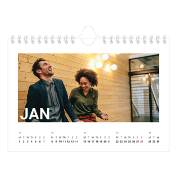 A5 Landscape Photo Calendar — Big month