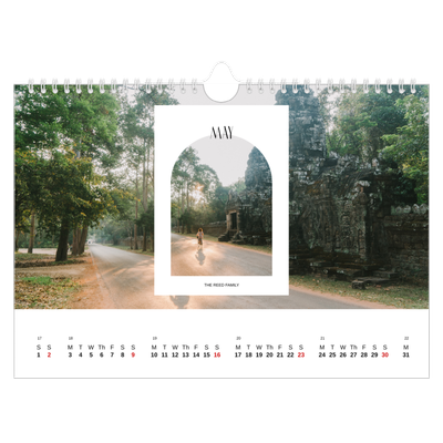 A4 Landscape Photo Calendar — The open arch [May]