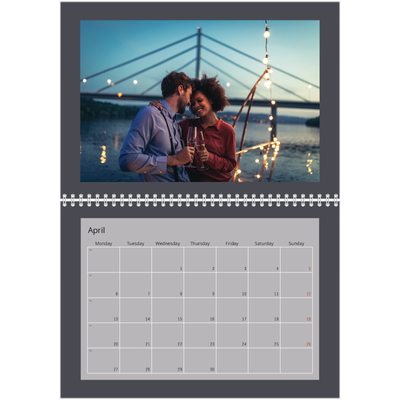 A4 Double Photo Calendar — Colour my world [April]