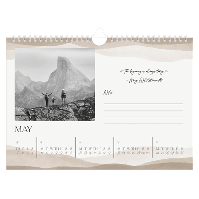A4 Landscape Photo Calendar — Wellbeing quotes [cover]