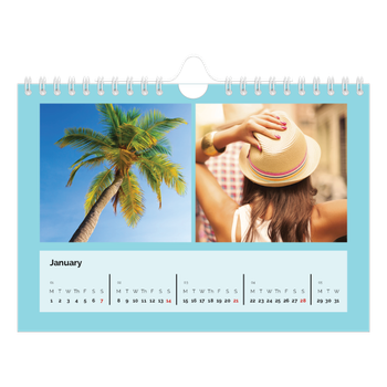 A5 Landscape Photo Calendar — Bright and bold