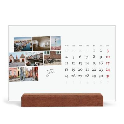 Easel Desk Calendar Landscape  — City break [January]
