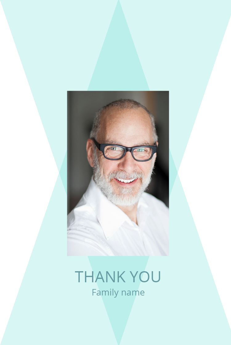 Thank you cards — Geometric hourglass