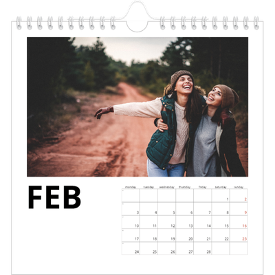 Square calendars  — White space [February]