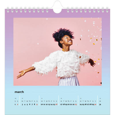 Square calendars  — Playful Pastel [March]