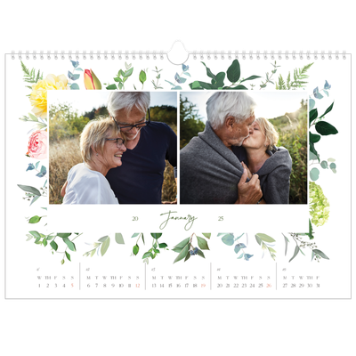 A3 Photo Calendar — Traditional flowers [January]