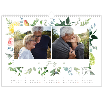 A3 Landscape Photo Calendar — Traditional flowers