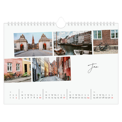 A4 Landscape Photo Calendar — City break [January]