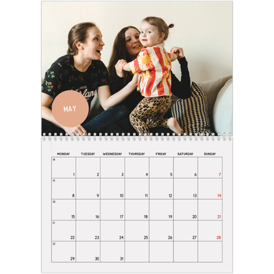 A4 Double Photo Calendar — Photo sticker [cover]