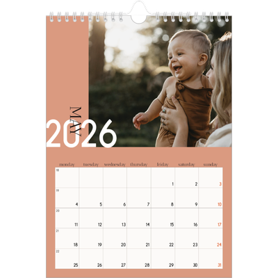 A4 Photo Calendar — Overlapping text [cover]