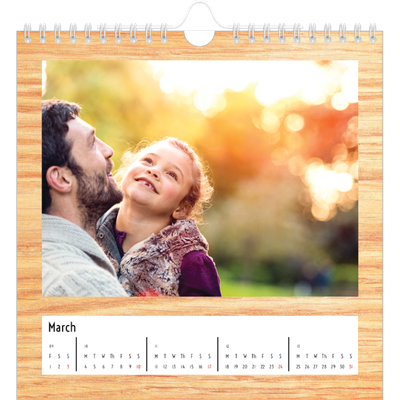 Square calendars  — Wood [March]