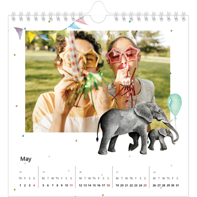 Square calendars  — Watercolour animals [cover]