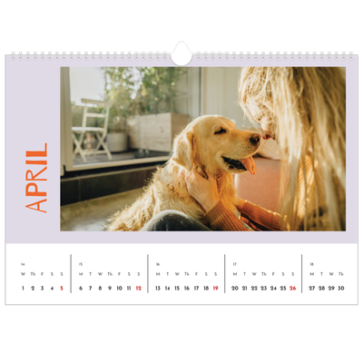 A3 Photo Calendar — Fun colourful you [April]