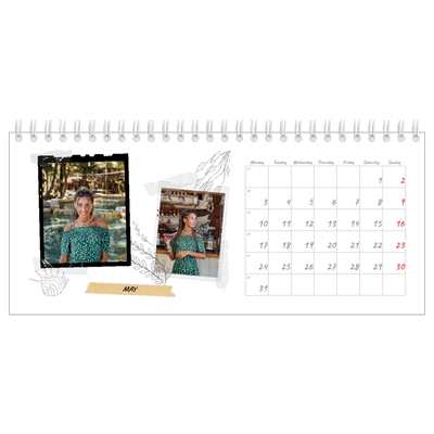 Desk calendars — Scrapbook flair [May]