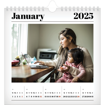 Square Photo Calendar — Hot off the press