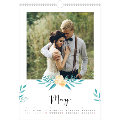A3 photo calendars — Flower illustrations [cover]