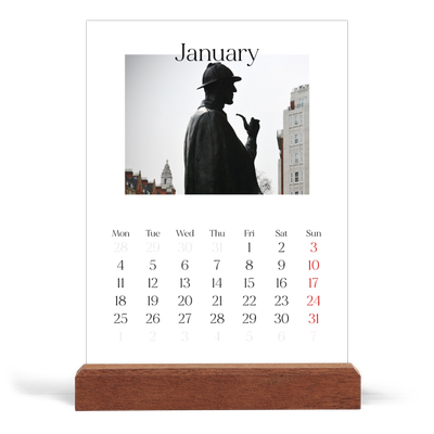 Easel Desk Calendar Portrait  — My travelogue [January]